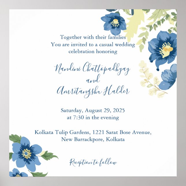 Elegantes Minimalistisches Einladungspaket für Hoc Poster (Vorne)