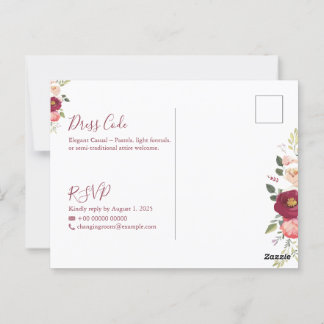 Elegantes Minimalistisches Einladungspaket für Hoc Postkarte