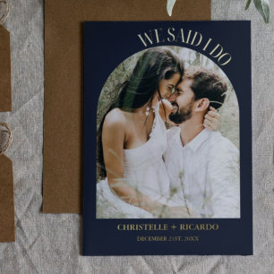 Elegantes Minimalistisches Element der Marine Folieneinladung