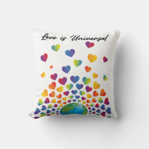 Elegantes minimalistisches farbenfrohes Regenbogen Kissen