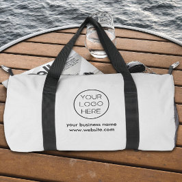 Elegantes Minimalistisches Firmenlogo | Grau Duffle Bag