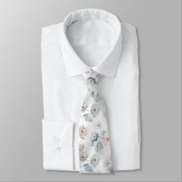 Elegantes Minimalistisches Floral-Aquarellmuster Krawatte
