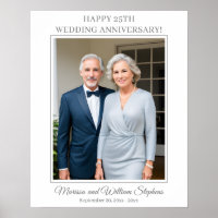 Elegantes Minimalistisches Foto 25. Hochzeitstag