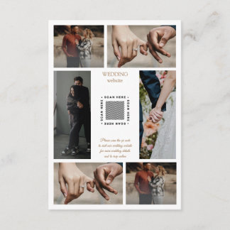 Elegantes minimalistisches Foto Collage Wedding Ge Begleitkarte