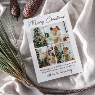 Elegantes Minimalistisches Foto Moderne Weihnachte Feiertagskarte