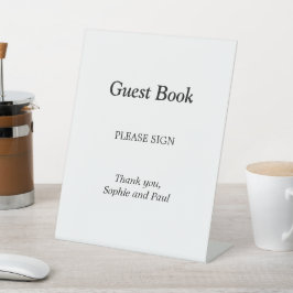 Elegantes Minimalistisches Gästebuch - Schild