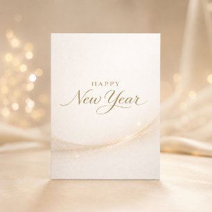 Elegantes minimalistisches goldenes Skript Frohes  Feiertagskarte