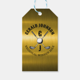 Elegantes Minimalistisches Golf Monogram Design Geschenkanhänger