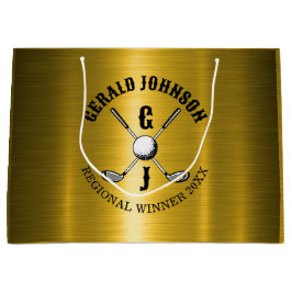 Elegantes Minimalistisches Golf Monogram Design Große Geschenktüte