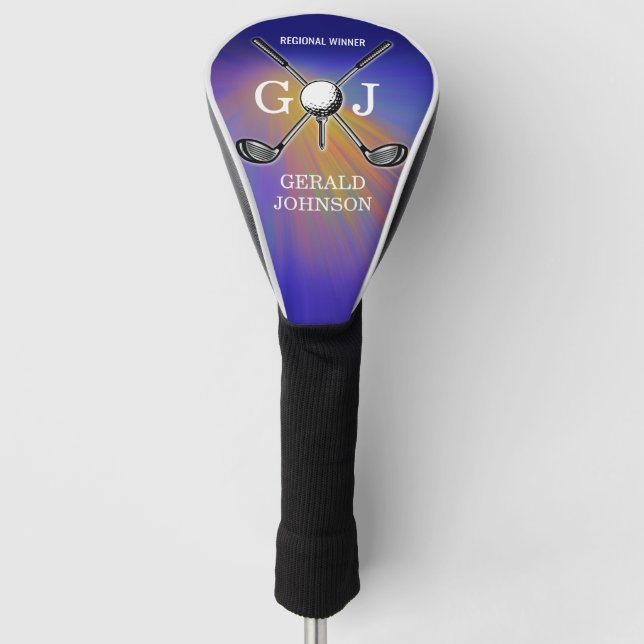 Elegantes Minimalistisches Golf Monogram Design Headcover (Vorderseite)