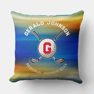 Elegantes Minimalistisches Golf Monogram Design Kissen