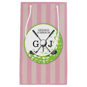 Elegantes Minimalistisches Golf Monogram Design Kleine Geschenktüte