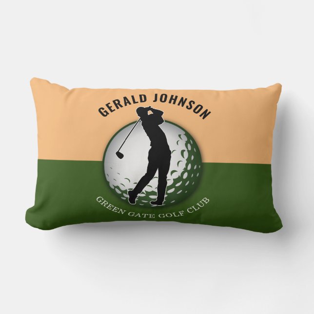 Elegantes Minimalistisches Golfer-Design Lendenkissen (Vorderseite)