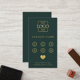 Elegantes minimalistisches grünes professionelles  treuekarte