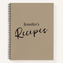 Elegantes Minimalistisches hellbraunes Rezept