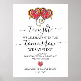 Elegantes Minimalistisches Hochzeitessen Probe Din Poster