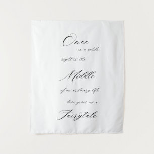 Elegantes Minimalistisches Hochzeitsangebot Wandteppich