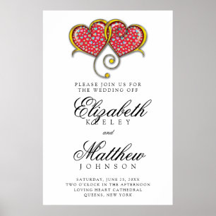 Elegantes Minimalistisches Hochzeitsdinner Probe P Poster