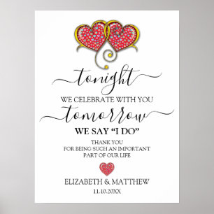 Elegantes minimalistisches Hochzeitsprobe‑Dinner Poster