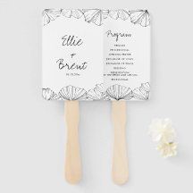 Elegantes minimalistisches Hochzeitsprogramm Ginkg