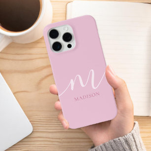 Elegantes minimalistisches Initial-Monogramm iPhone 15 Pro Max Hülle