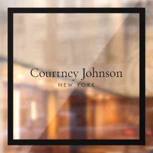 Elegantes minimalistisches Luxus-Boutique  Fensteraufkleber