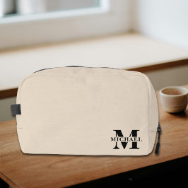 Elegantes Minimalistisches Mit Monogramm Geschenk  Waschbeutel