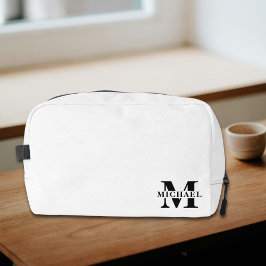 Elegantes Minimalistisches Mit Monogramm Geschenk  Waschbeutel