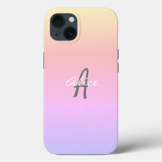 Elegantes minimalistisches mit Monogramm niedliche iPhone 13 Hülle