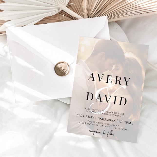 Elegantes Minimalistisches modernes Hochzeitsfest- Einladung (Von Creator hochgeladen)