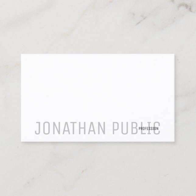 Elegantes, Minimalistisches, modernes Muster in Gr Visitenkarte (Vorderseite)