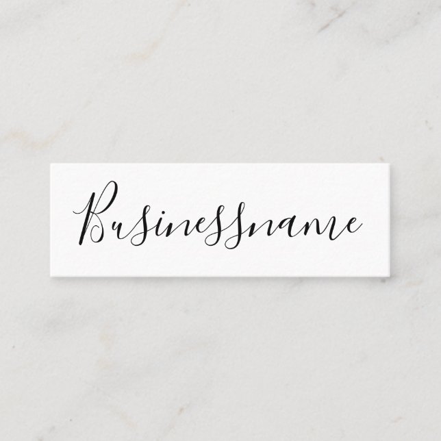 Elegantes minimalistisches modernes Schwarz-Weiß-D Treuekarte (Vorderseite)