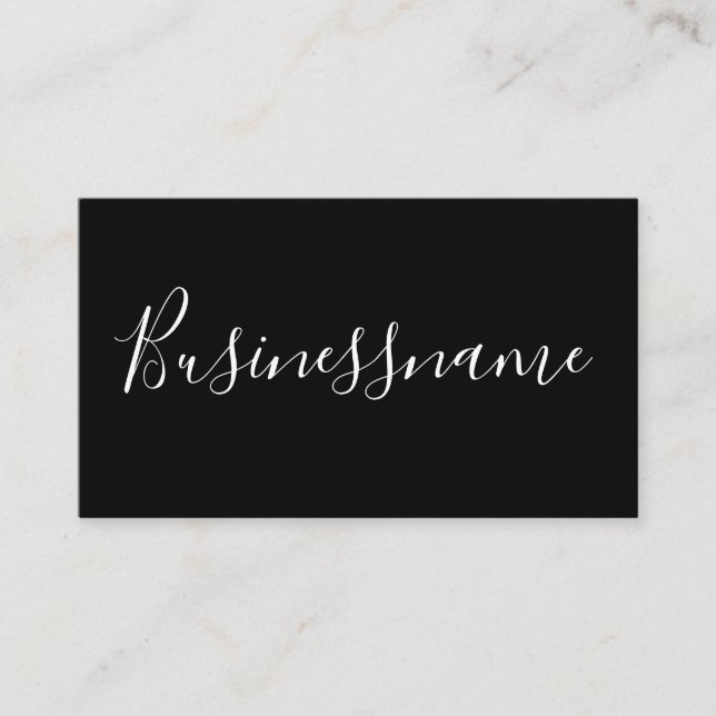 Elegantes minimalistisches modernes Schwarz-Weiß-D Treuekarte (Vorderseite)