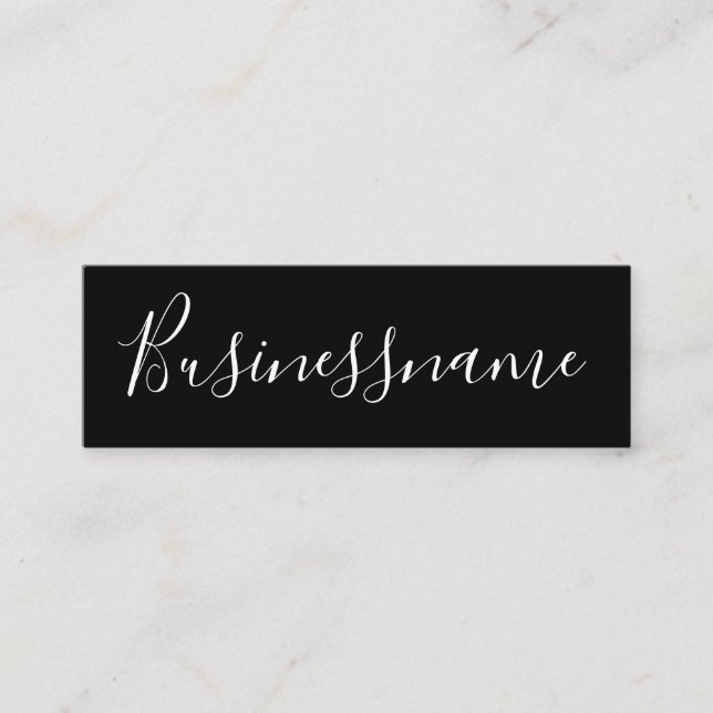 Elegantes minimalistisches modernes Schwarz-Weiß-D Treuekarte (Vorderseite)