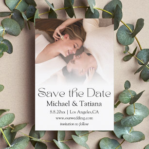 elegantes minimalistisches modernes Skript verblas Save The Date