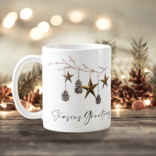 Elegantes minimalistisches modernes Weihnachtsfest Kaffeetasse