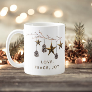 Elegantes minimalistisches modernes Weihnachtsfest Kaffeetasse