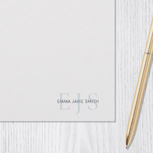 Elegantes Minimalistisches Monogram Stationery Pap