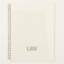 Elegantes minimalistisches Monogramm Elfenbein Spi