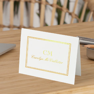 Elegantes minimalistisches Monogramm Folienkarte
