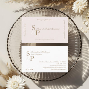 Elegantes Minimalistisches Monogramm-Logo für exkl Visitenkarte