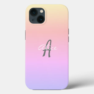 Elegantes minimalistisches monogrammiertes süßes S iPhone 13 Hülle