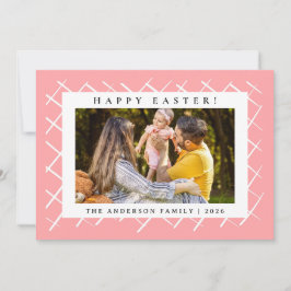 Elegantes minimalistisches Muster Frohe Ostern 1 F Feiertagskarte