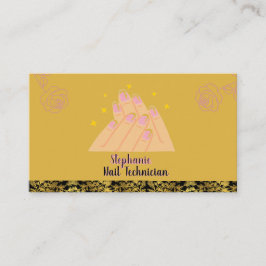 Elegantes minimalistisches Nageltech-Logo Visitenkarte