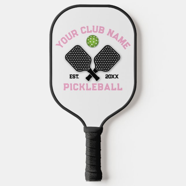 Elegantes Minimalistisches Pickleball Monogramm-De Schläger (Vorderseite)