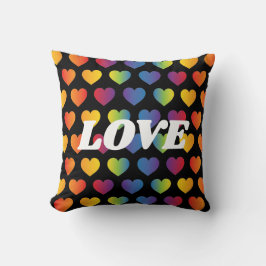 Elegantes Minimalistisches Rainbow Heart Design Kissen