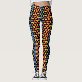 Elegantes Minimalistisches Rainbow Heart Design Leggings