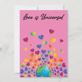 Elegantes Minimalistisches Rainbow Herzdesign Ankündigung