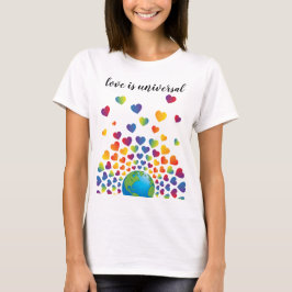 Elegantes Minimalistisches Rainbow Herzdesign T-Shirt