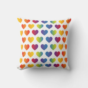 Elegantes minimalistisches Regenbogen-Herz-Design Kissen